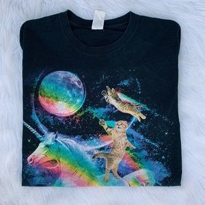 Vintage rainbow tee shirt size Large